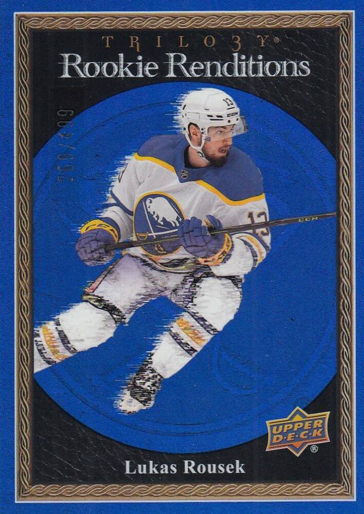 insert RC karta LUKÁŠ ROUSEK 23-24 Trilogy Rookie Renditions Blue /499